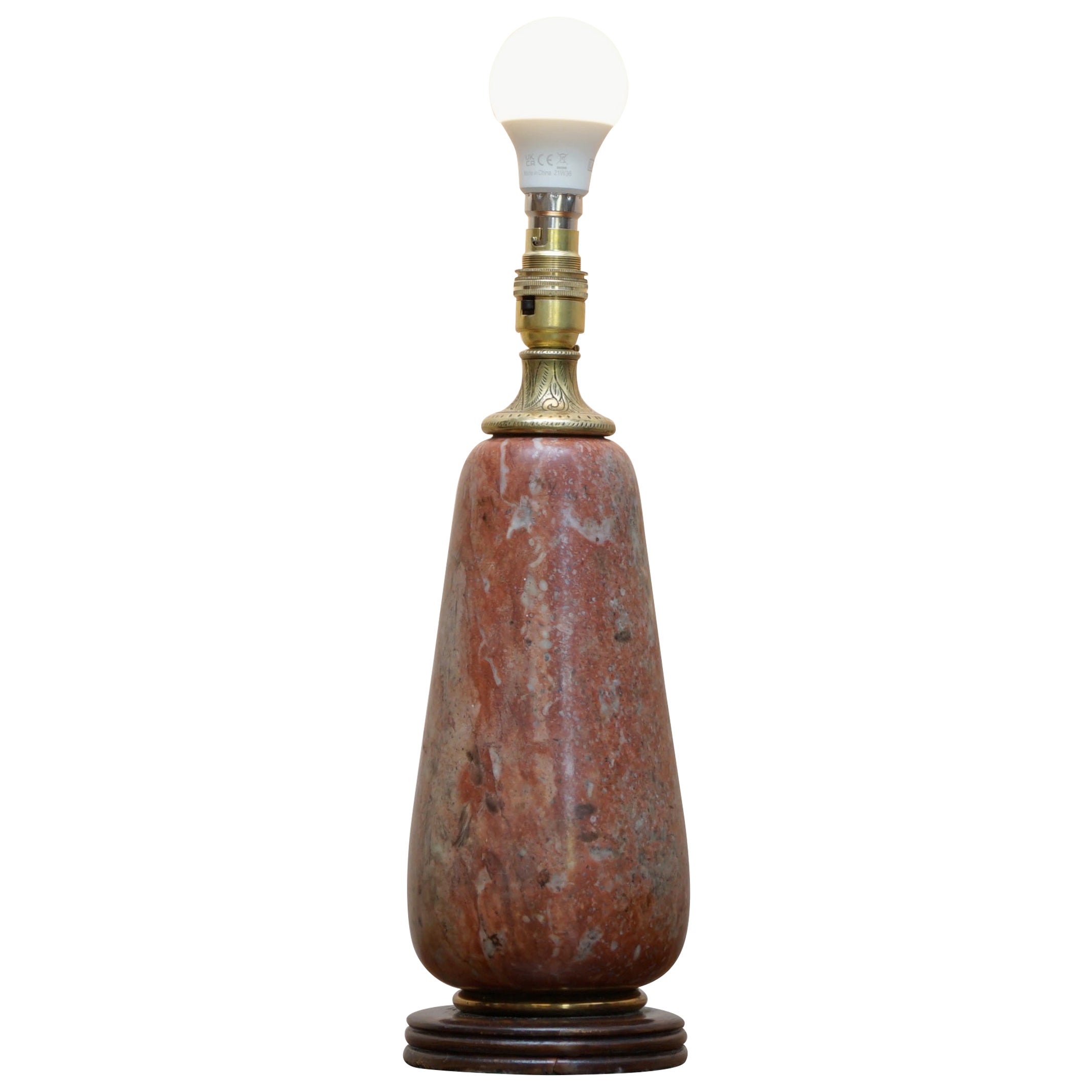 Jolie forme de lampe de bureau française ancienne en laiton doré et marbre de la fin de l'époque victorienne