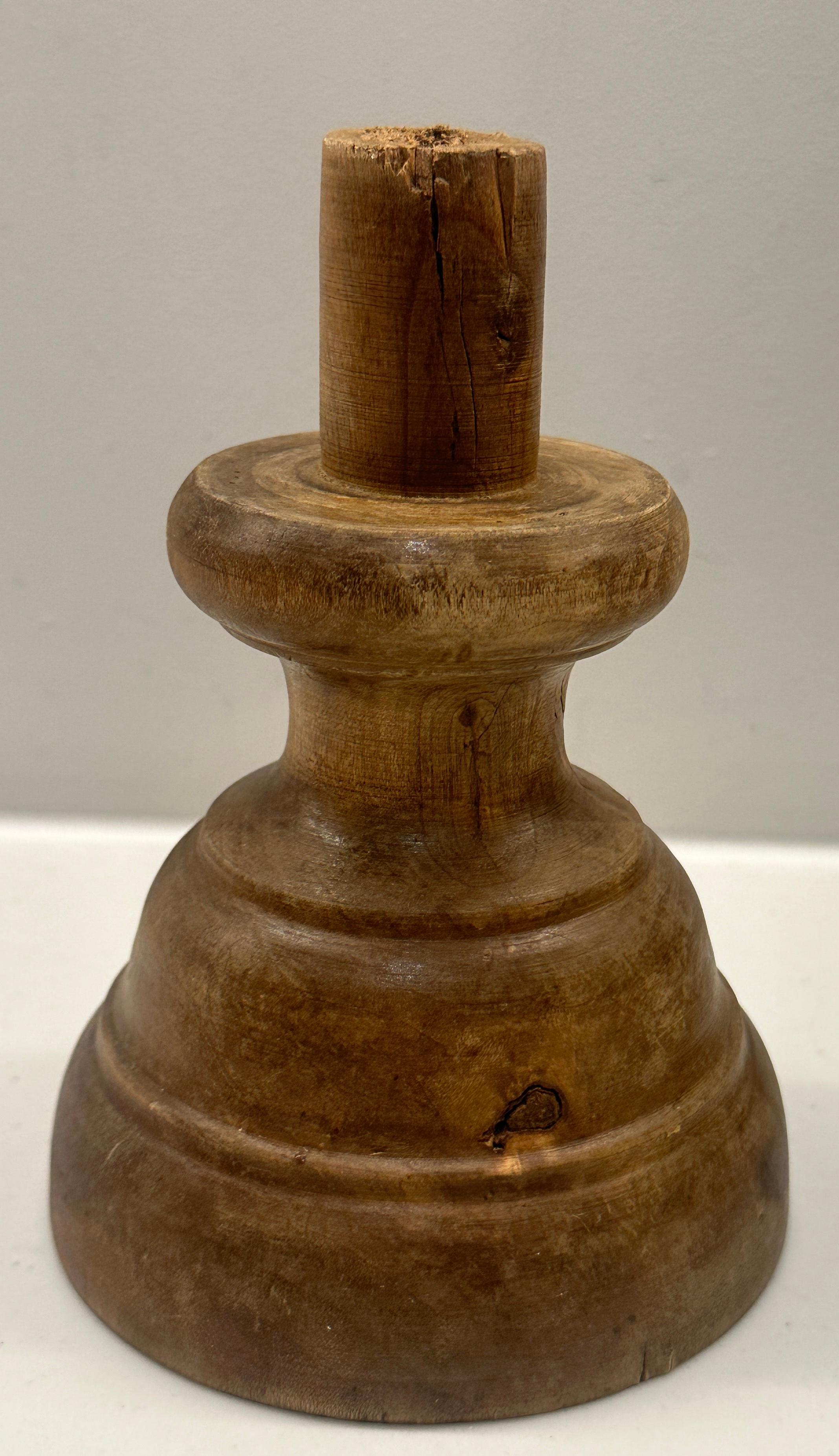 Late Victorian Antique Solid Beech Hat Block Millinery Display Stand 22 1/2 12