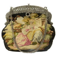 Spätviktorianische Aubusson-Handtasche