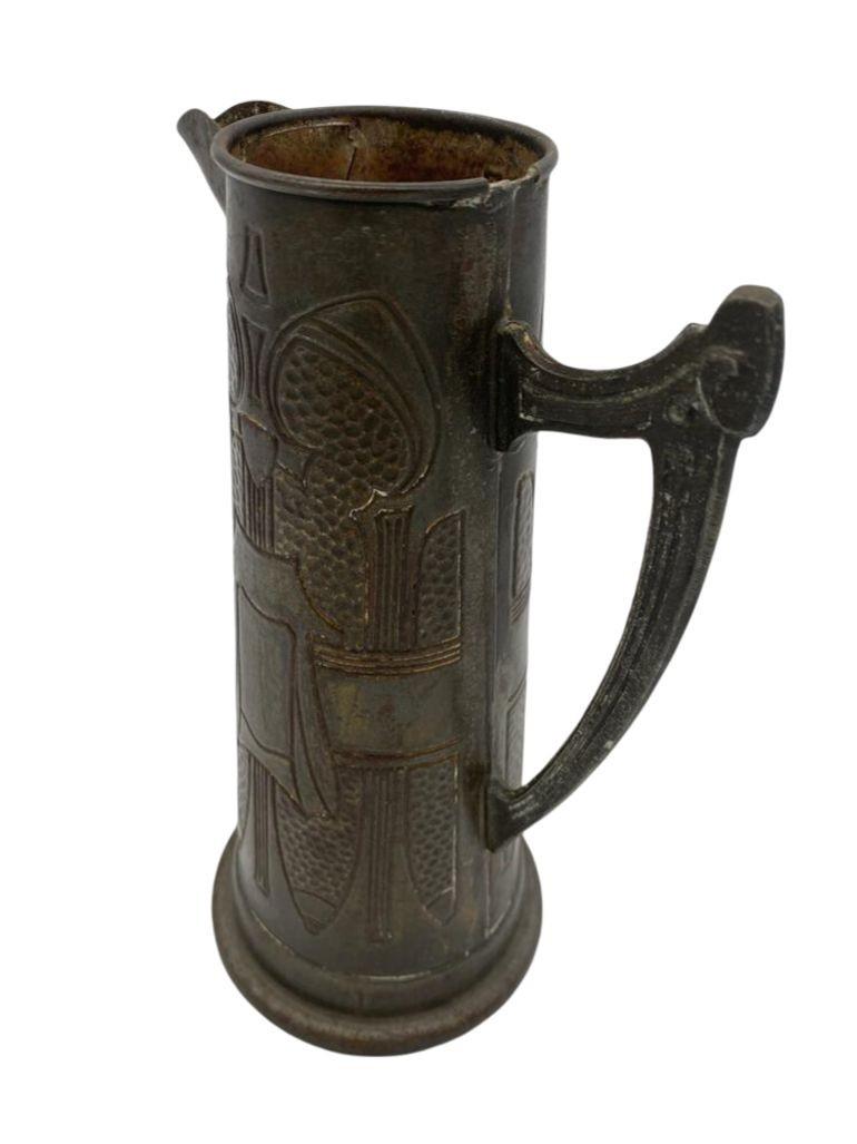 Late Victorian Austrian Bronze Art Nouveau Pitcher In Excellent Condition For Sale In Van Nuys, CA