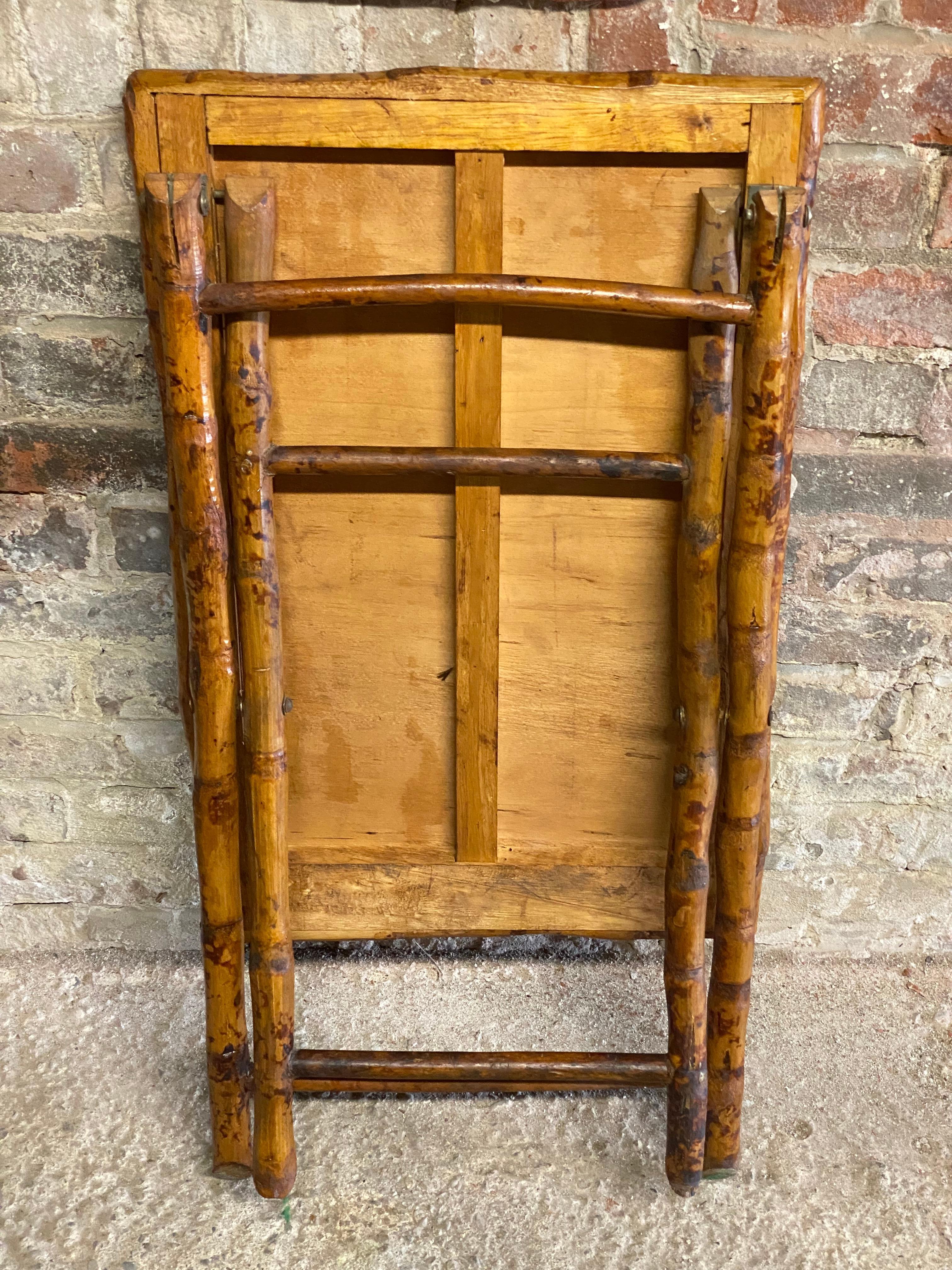 Late Victorian Bamboo Folding Table 7