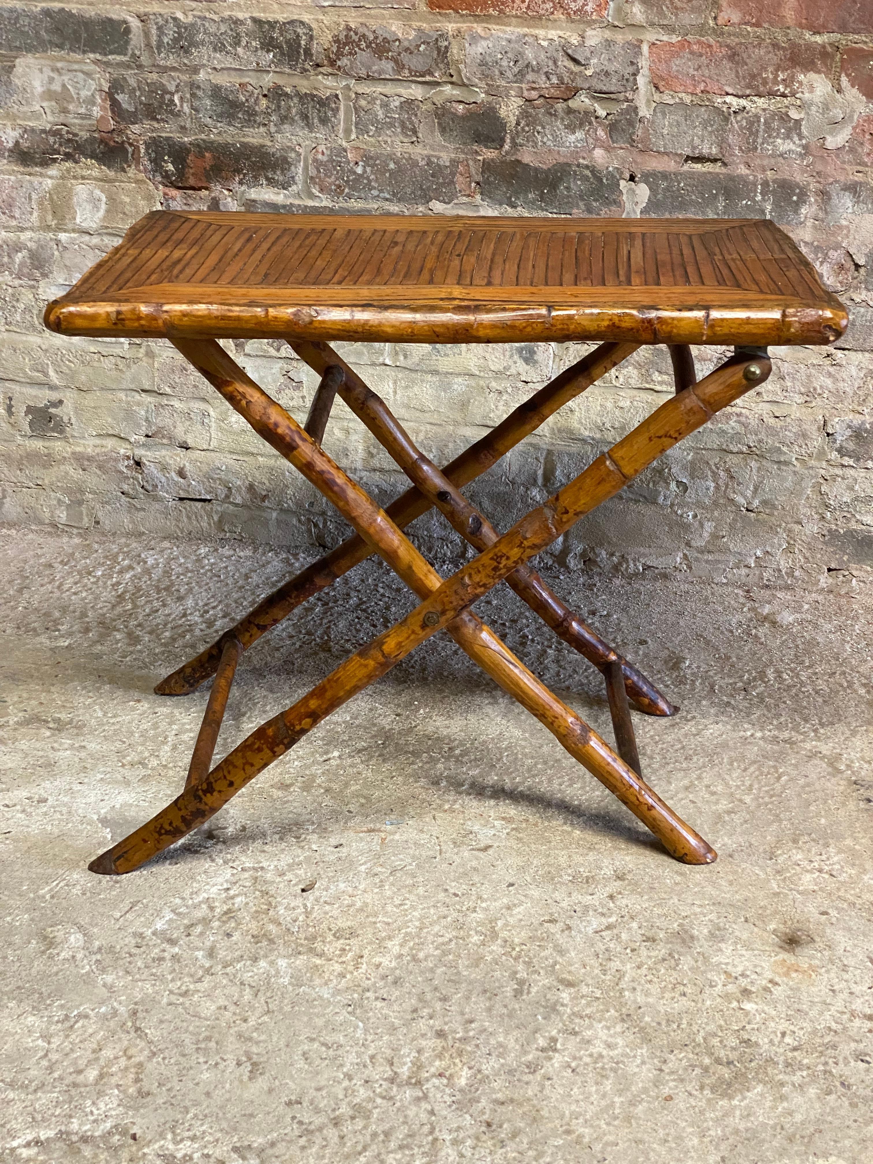 Late Victorian Bamboo Folding Table 2