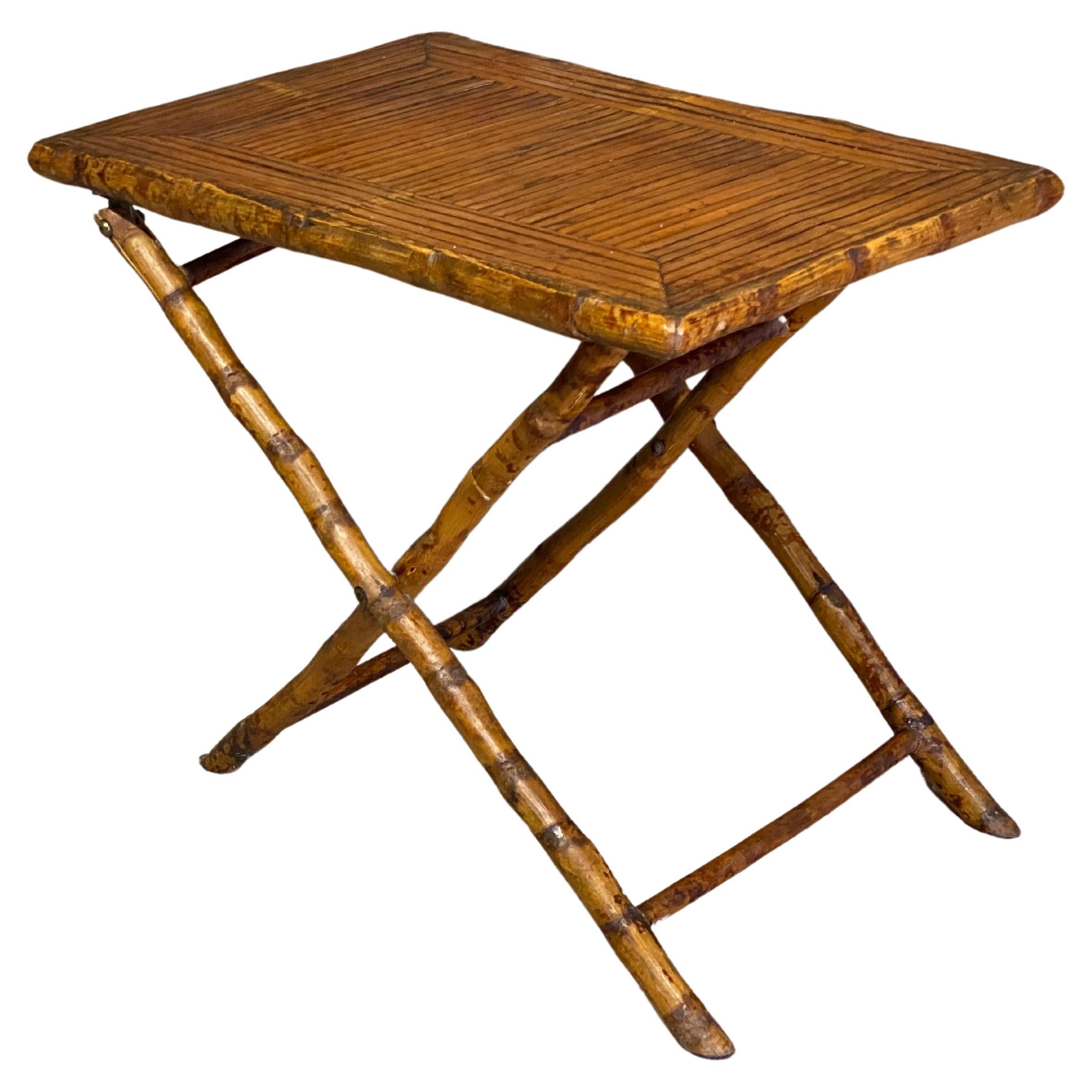 Late Victorian Bamboo Folding Table