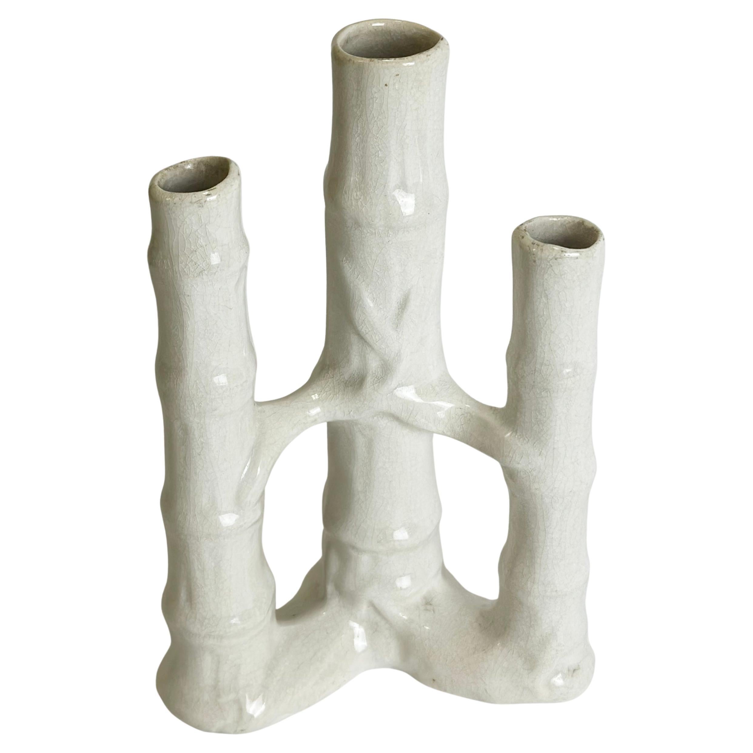 Vaso da versare in gres craquelure a forma di bambù di epoca tardo-vittoriana, Inghilterra, C.C. 1890 in vendita