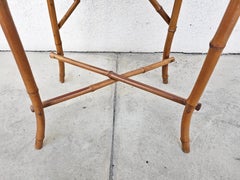 Antique Victorian Bamboo Tea Table, England 1890s