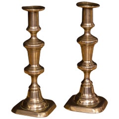 Late Victorian Brass Candlesticks