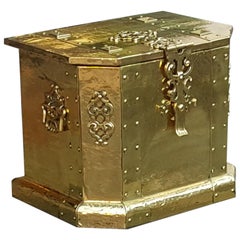 Late Victorian Brass Coal Box