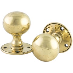 Late Victorian Brass Door Knobs