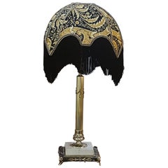 Late Victorian Brass Table Oil Lamp