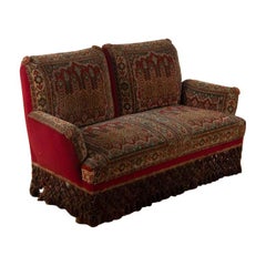 Late Victorian Carpet Sofa