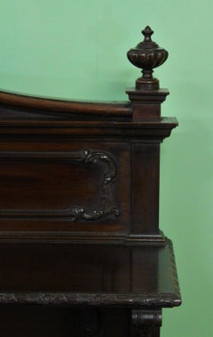Late Victorian Carved Mahogany Chiffonier