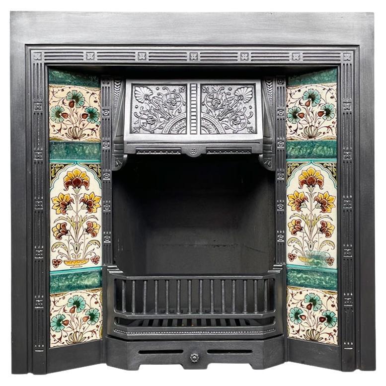 Late Victorian Cast Iron Fireplace Insert in the Aesthetic Manner