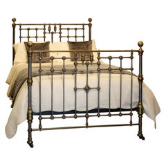 Late Victorian Cast Iron, Steel and Brass Antique Bed, MD103
