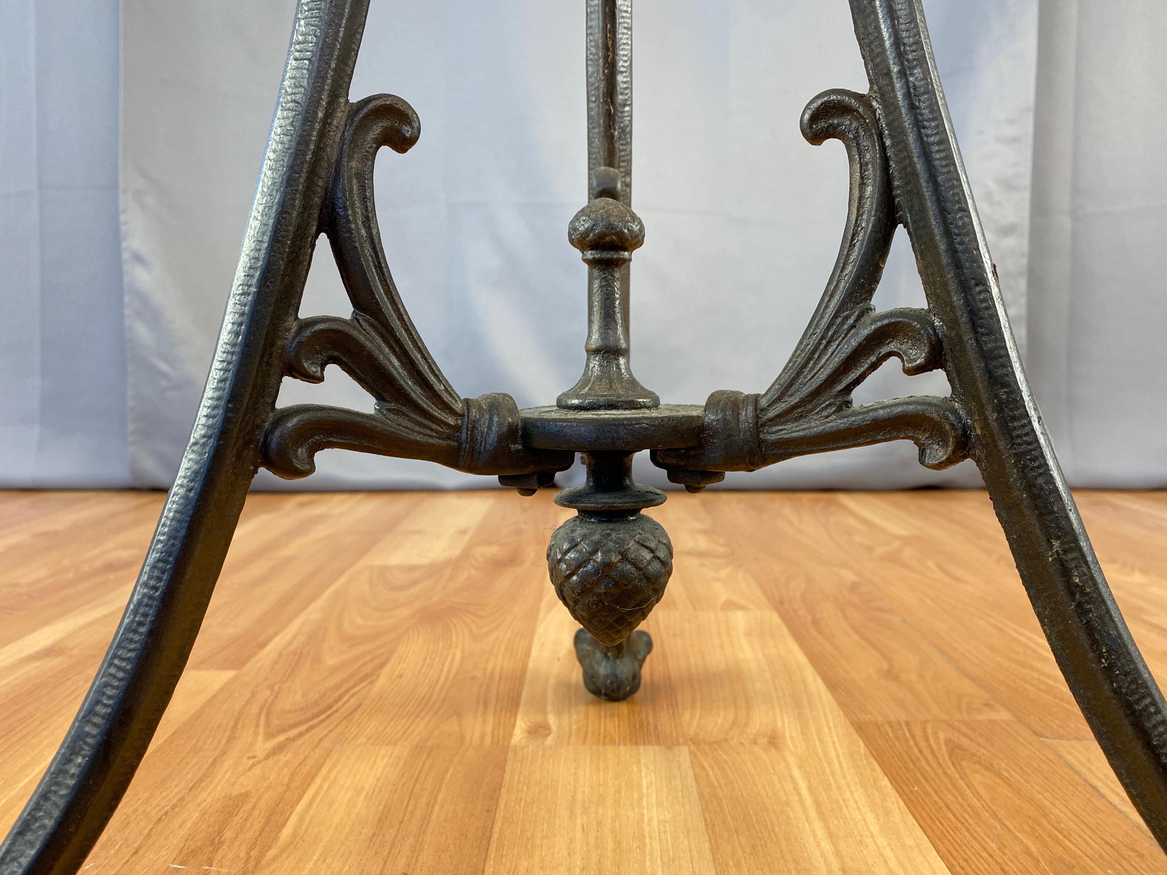 Late 19th Century Late Victorian Cormorant-Motif Tall Cast Iron Plant Stand, c. 1890