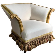 Antique Late Victorian Country House Armchair
