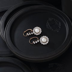 Late Victorian Diamond and Natural Pearl Earrings