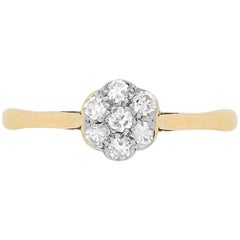 Late Victorian Diamond Daisy Cluster Ring, circa 1900s