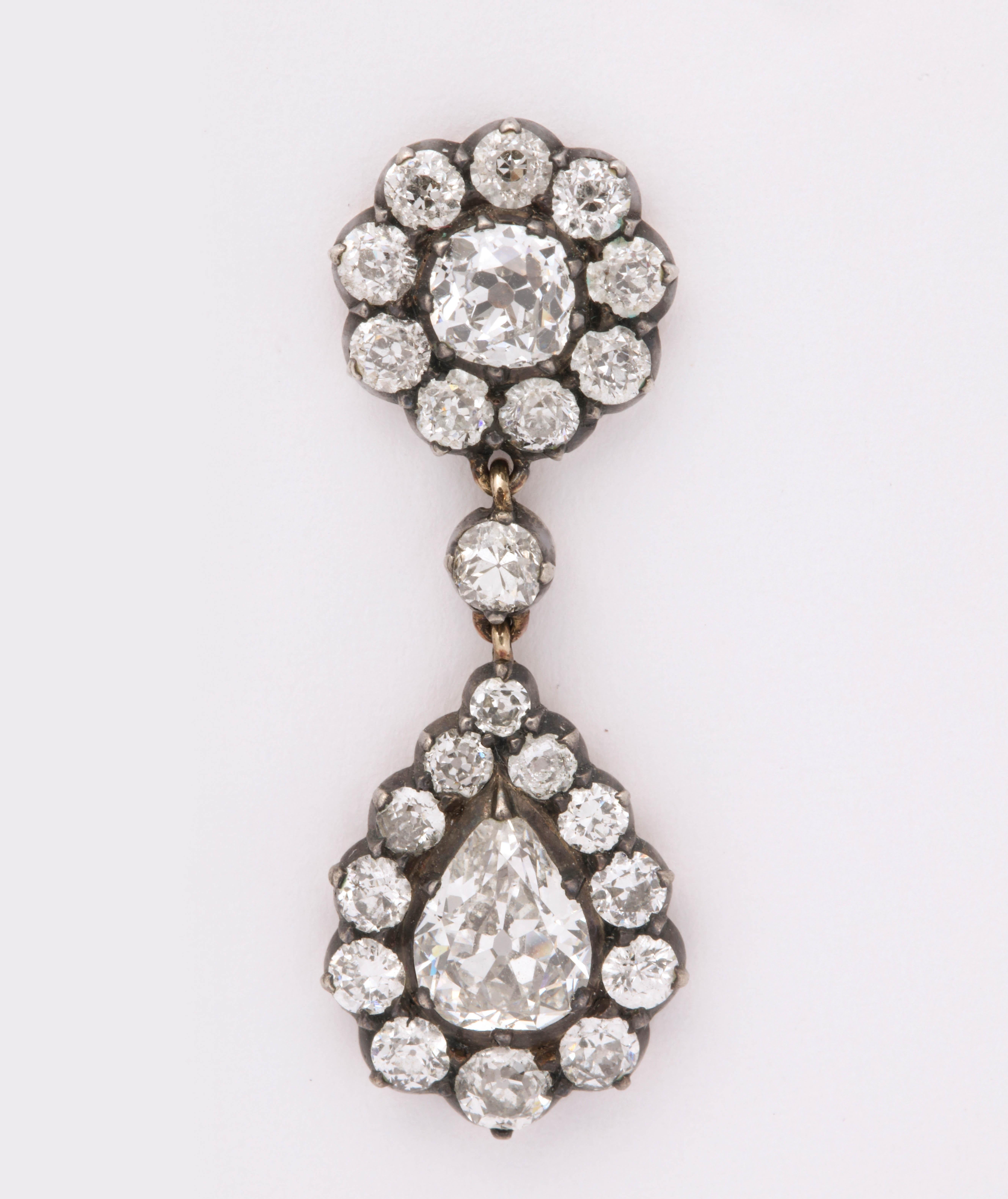 Women's Late Victorian Diamond Earrings For Sale