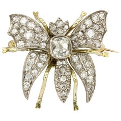 Late Victorian Diamond Set Butterfly Brooch