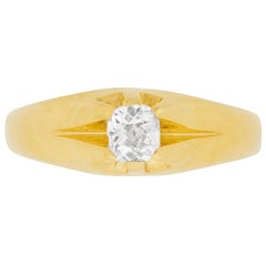 Bague solitaire à diamant de la fin de l'époque victorienne, vers les années 1900