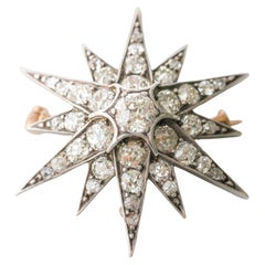 Late Victorian Diamond Star Brooch