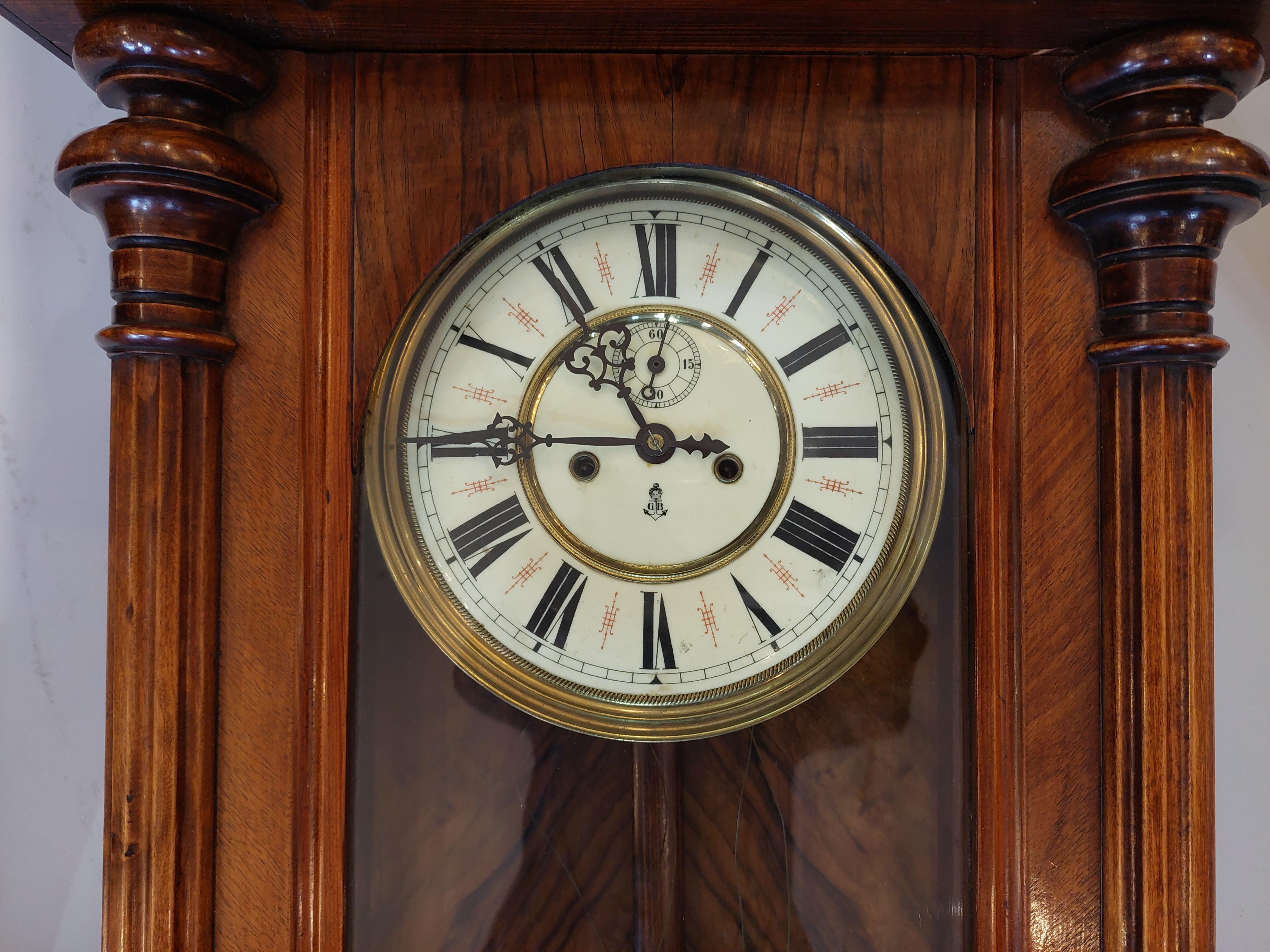 Reloj de pared Victoriano tardío de doble peso 