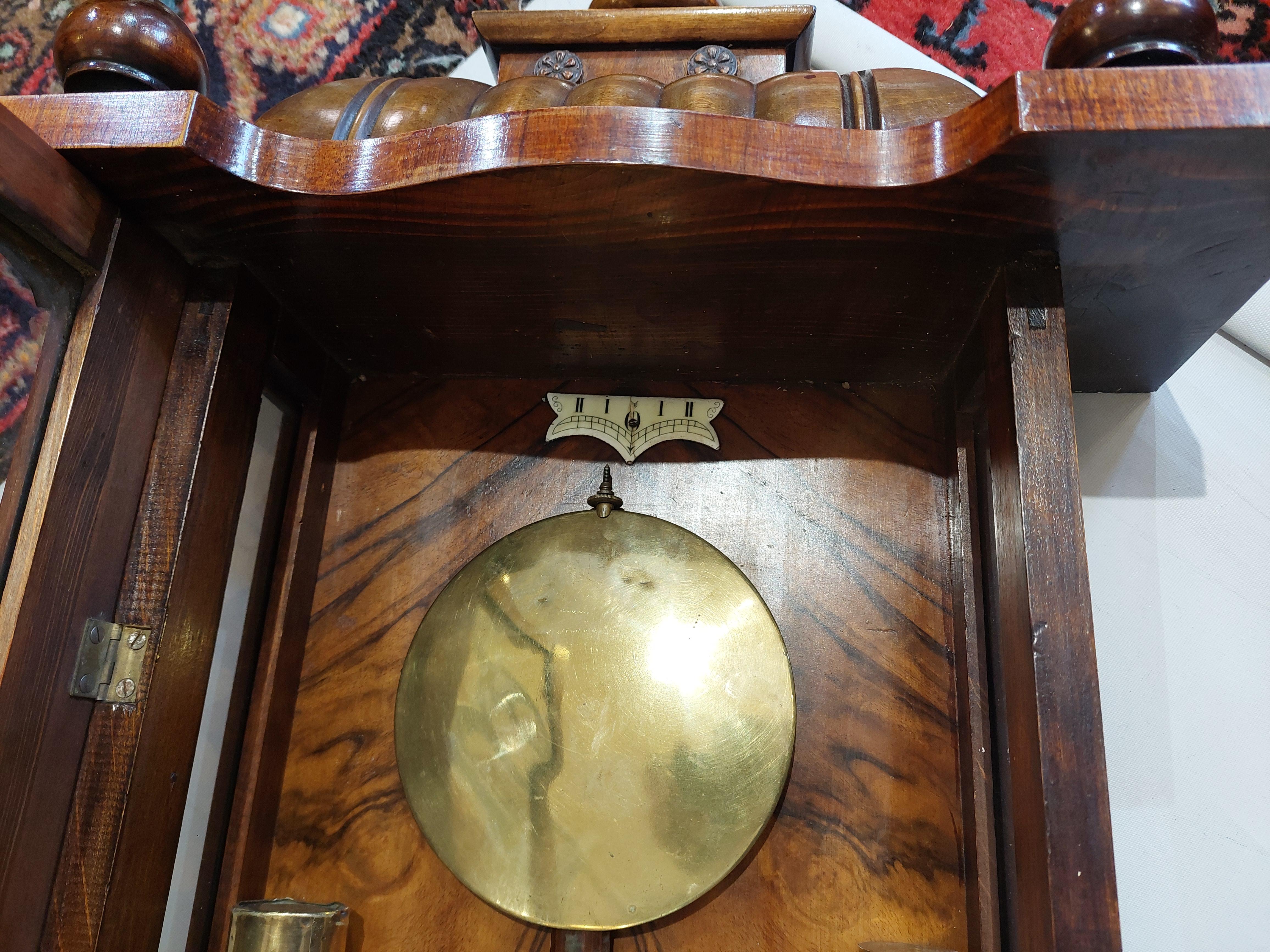 Reloj de pared Victoriano tardío de doble peso 
