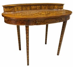 Late Victorian Dutch Marquetry Writing Desk