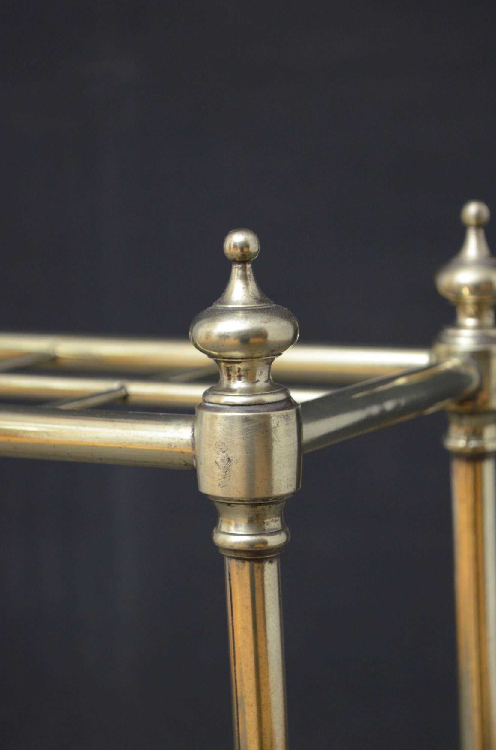 20th Century Late Victorian / Edwardian Brass Umbrella Stand