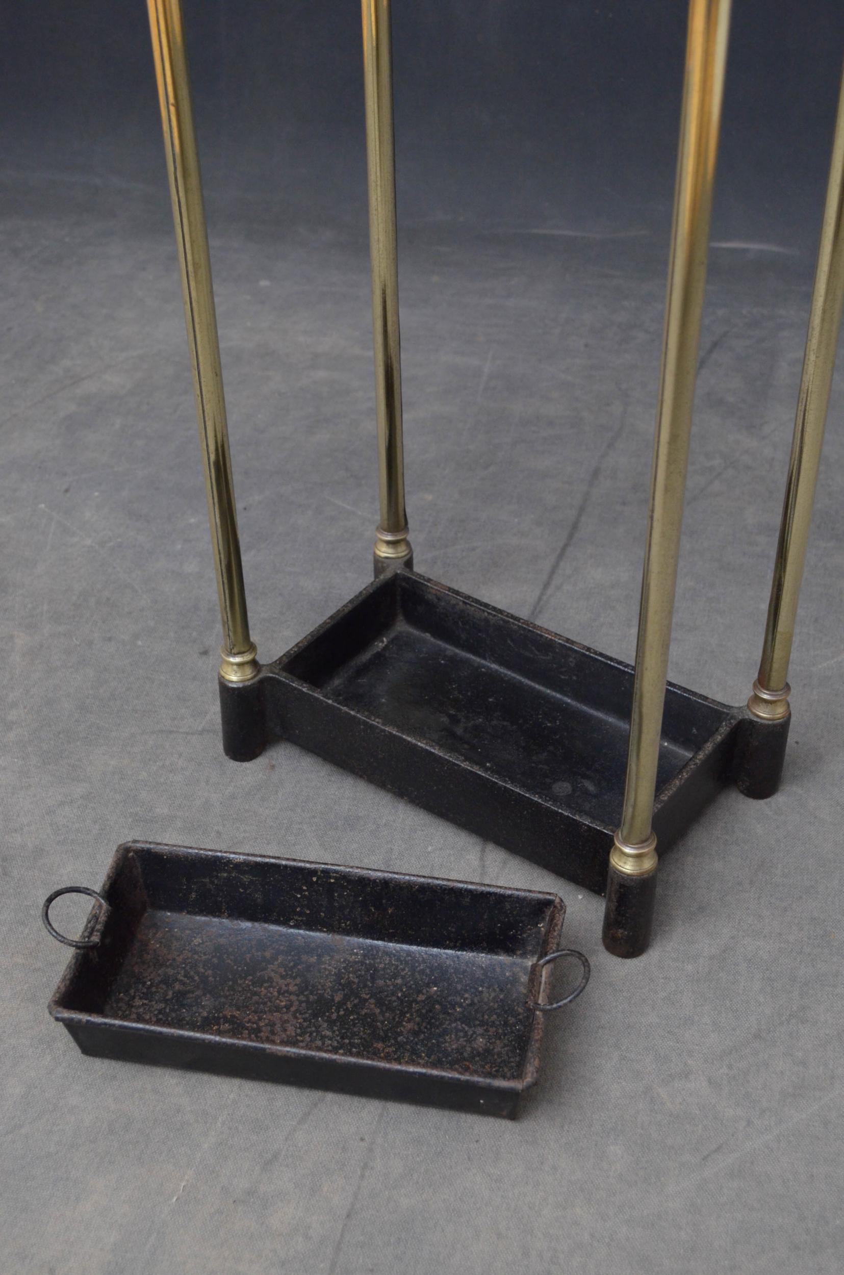 Late Victorian / Edwardian Brass Umbrella Stand 2