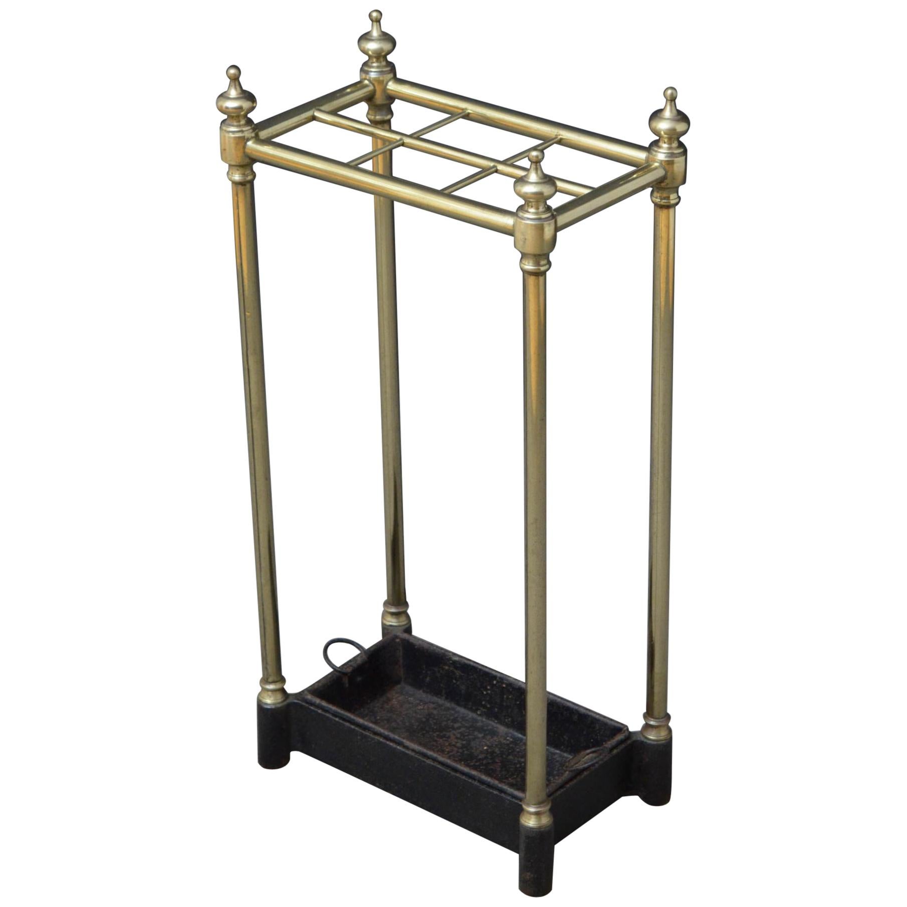 Late Victorian / Edwardian Brass Umbrella Stand