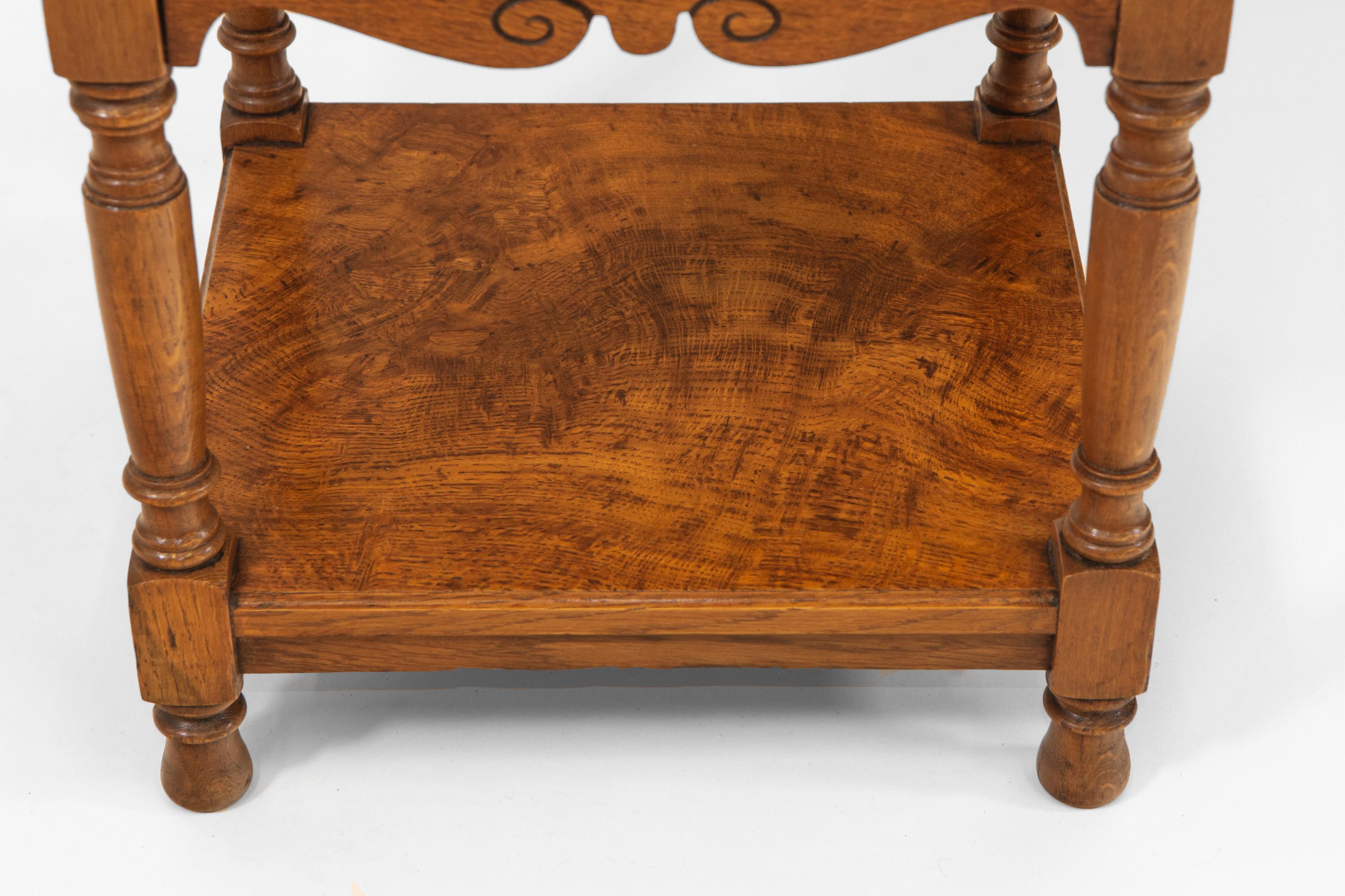 Brass Late Victorian / Edwardian Golden Burr Oak Cabinet For Sale
