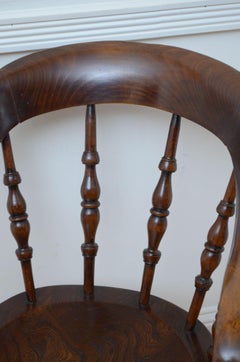 Late Victorian Elm Office or Desk Chair