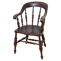Late Victorian Elm Office or Desk Chair