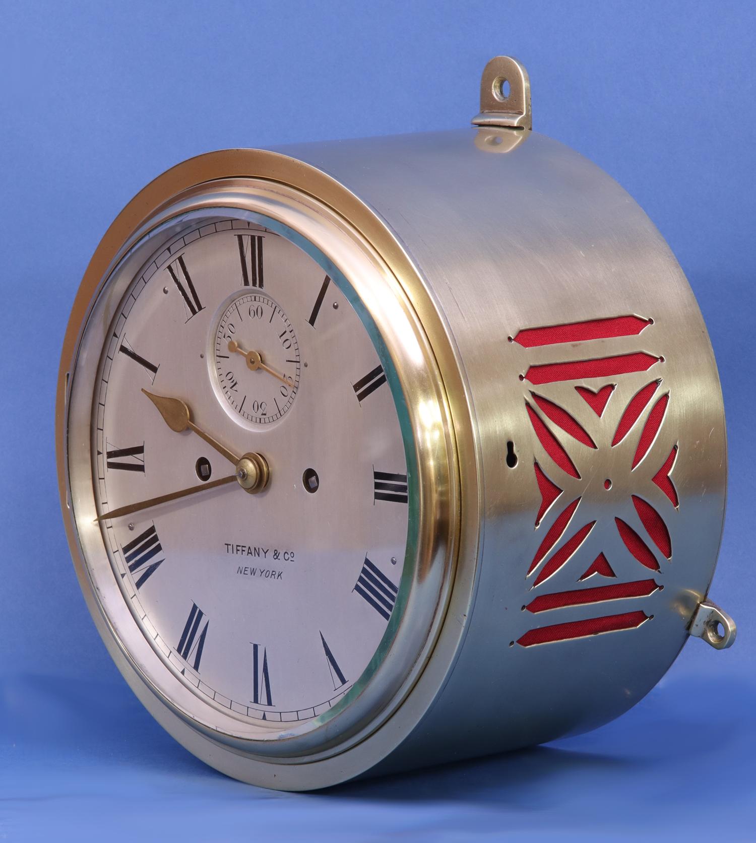 Other Late Victorian English Bulkhead Clock with Dog’s Watch Ship's Strike.