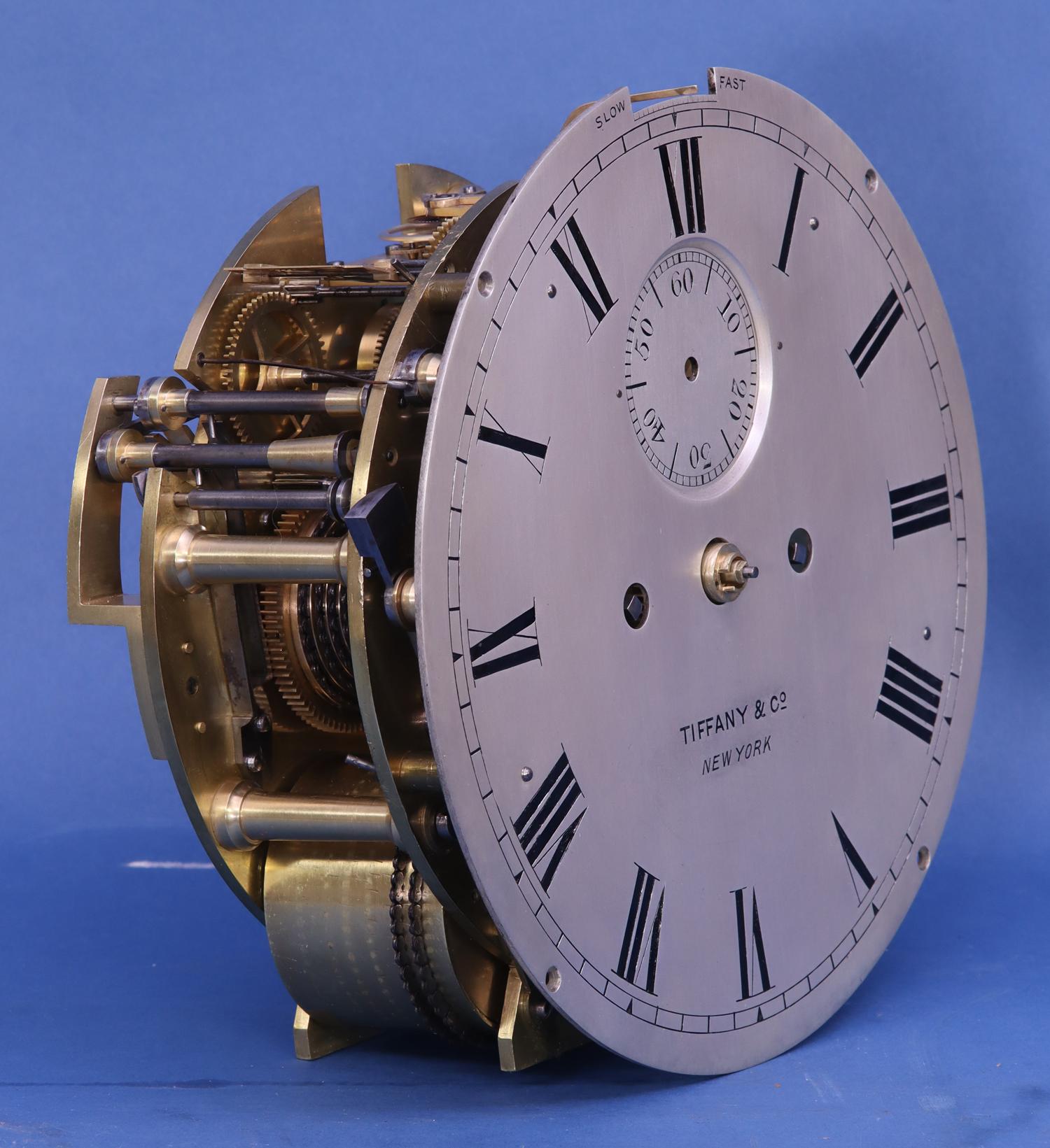 Late 19th Century Late Victorian English Bulkhead Clock with Dog’s Watch Ship's Strike.