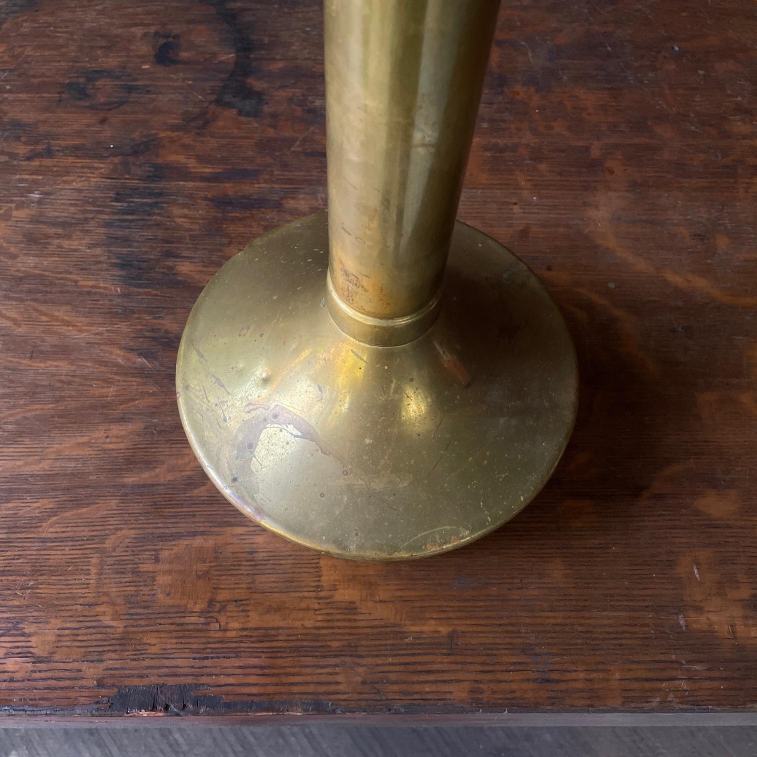 20th Century Late Victorian English Nestor Brass Floor Standing Spittoon Ashtray  For Sale