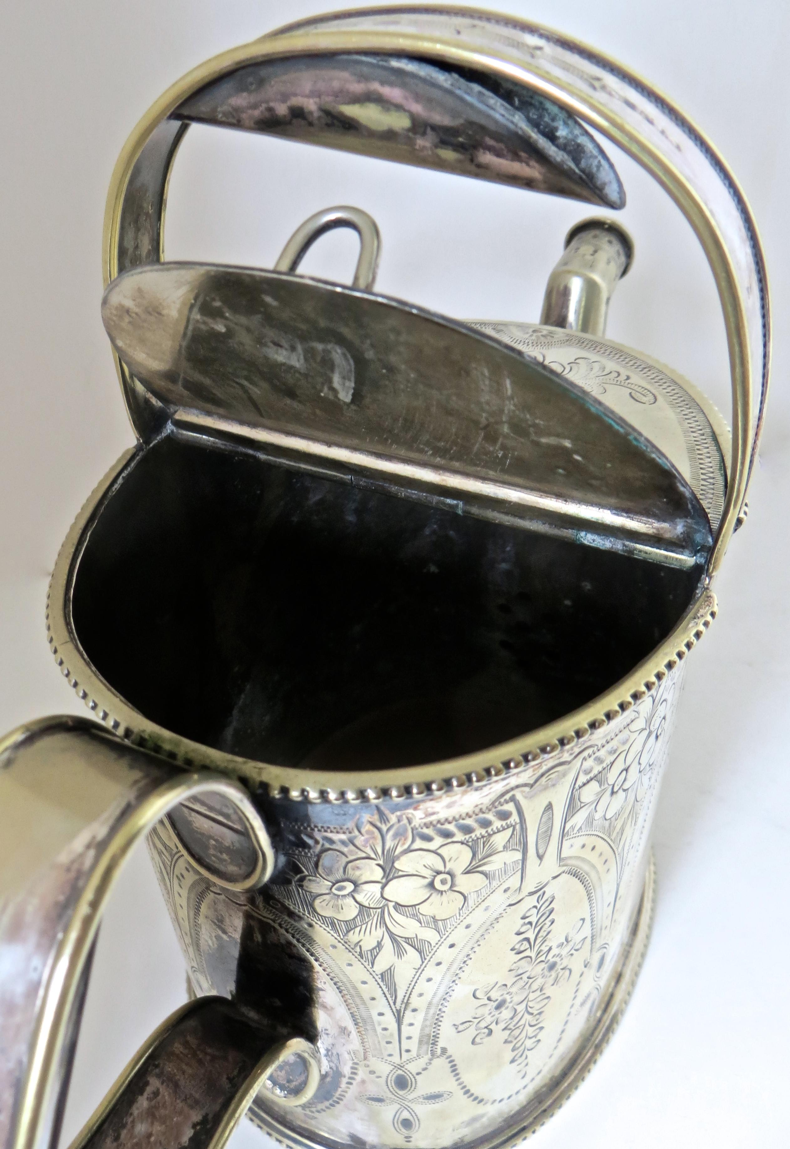 Regadera inglesa victoriana chapada en plata Circa 1895 Inglés en venta
