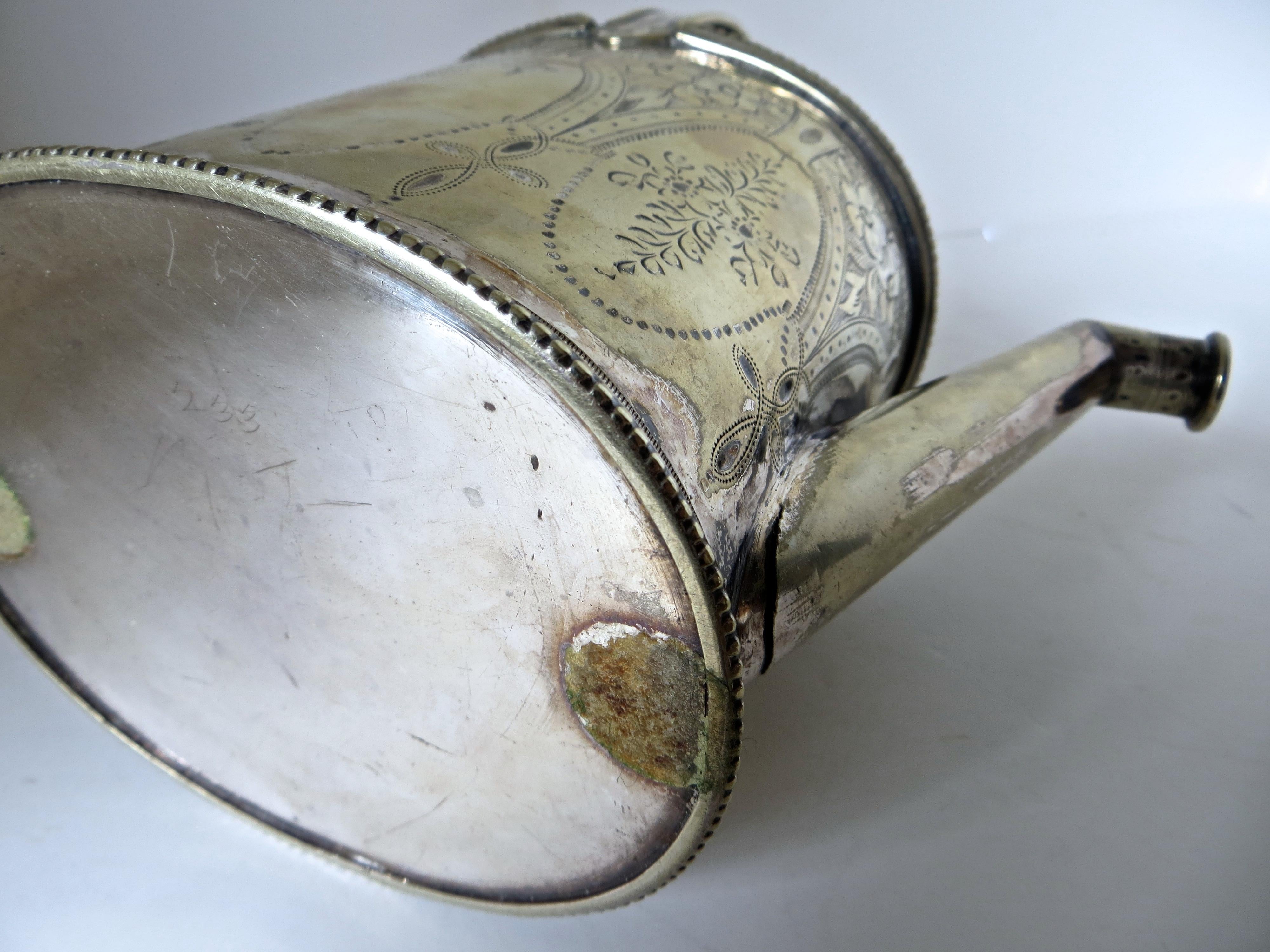 Regadera inglesa victoriana chapada en plata Circa 1895 en Bueno estado para la venta en Incline Village, NV