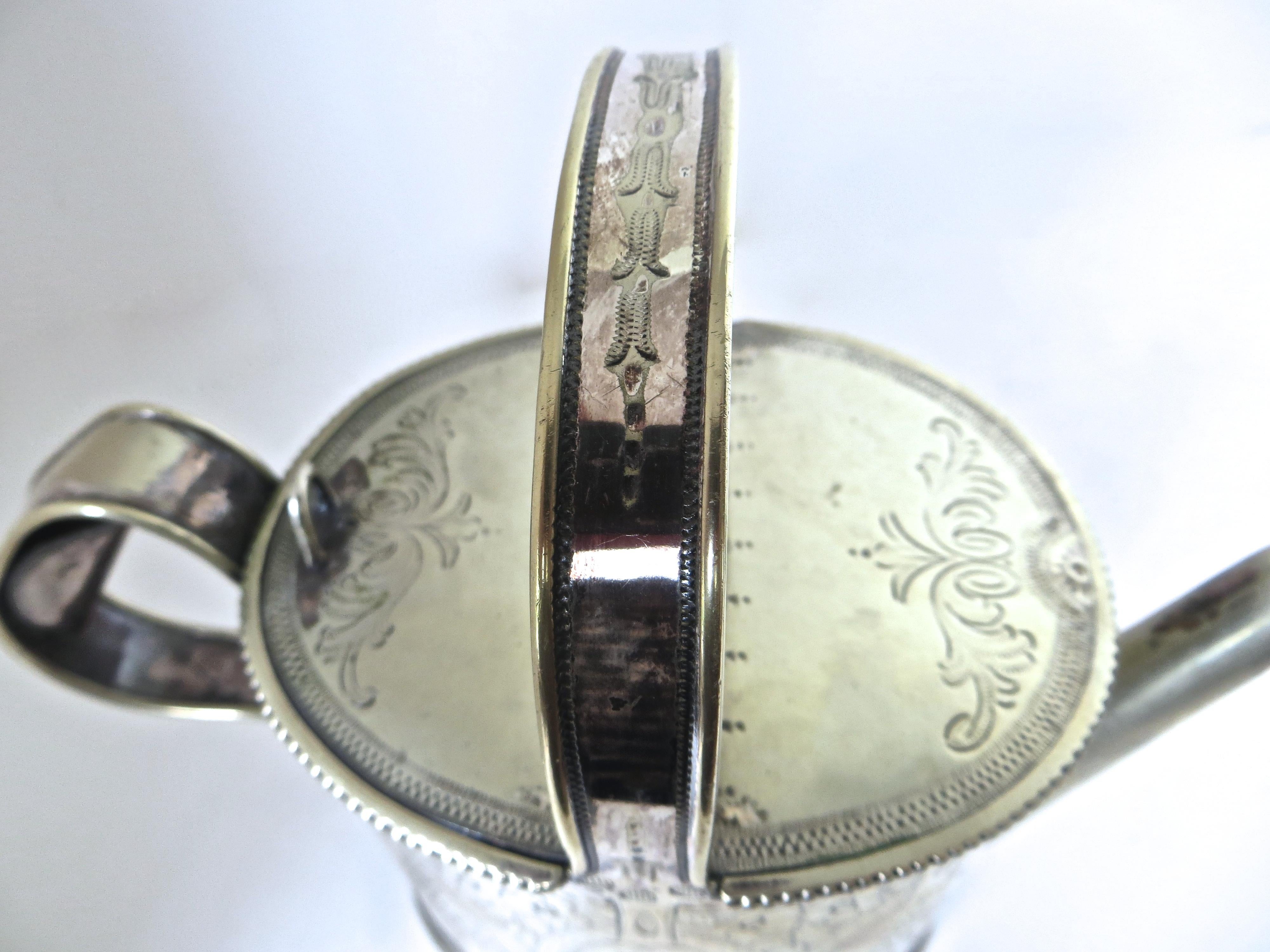 Regadera inglesa victoriana chapada en plata Circa 1895 Fines del siglo XIX en venta