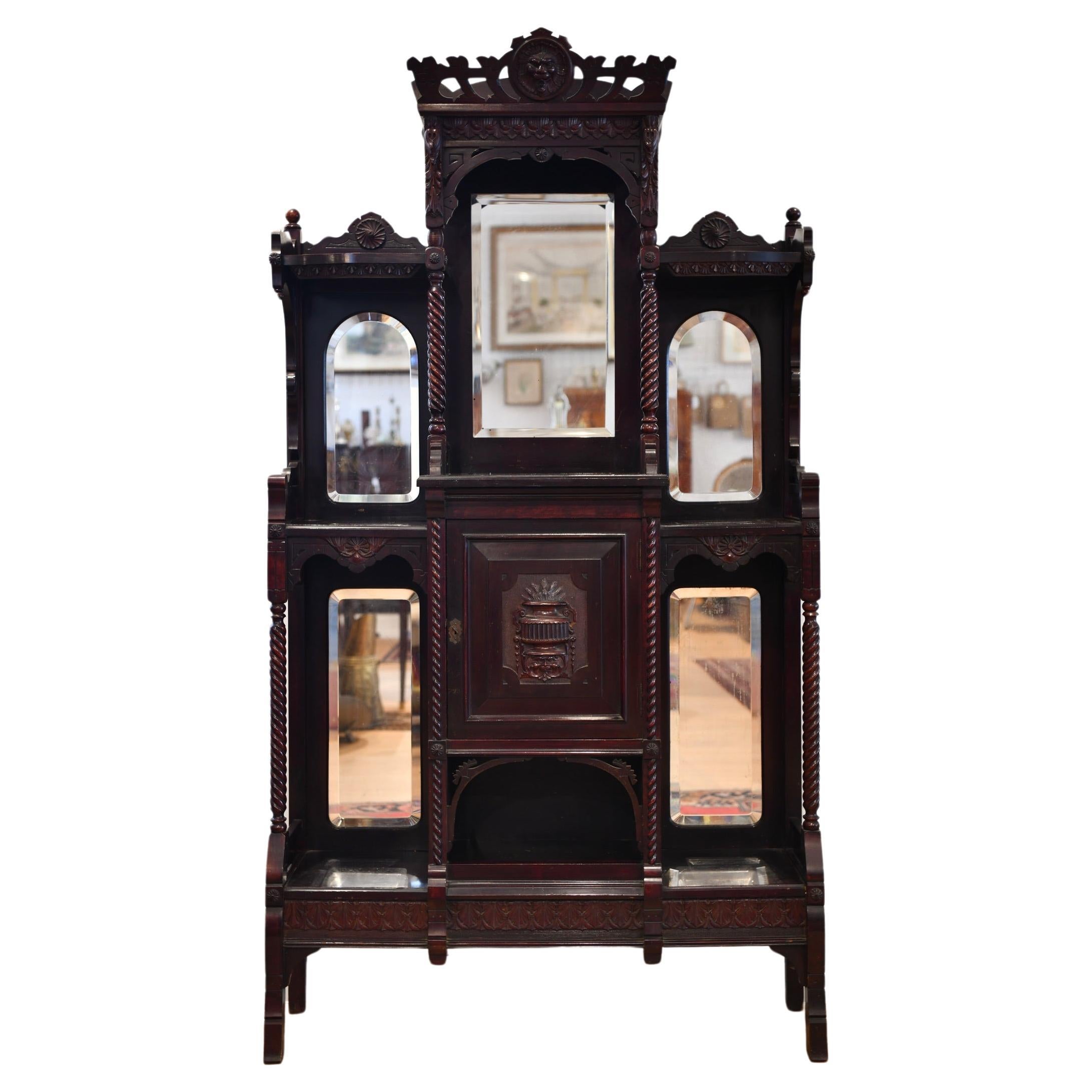 Late Victorian Entryway Etagere For Sale