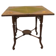Late Victorian Envelope Card Table With Gaming Wells Late Victorian Envelope Card Table With Gaming Wells
