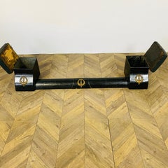 Late Victorian, Extendable Fire Fender with Coal Box + Upholstered Club Seats