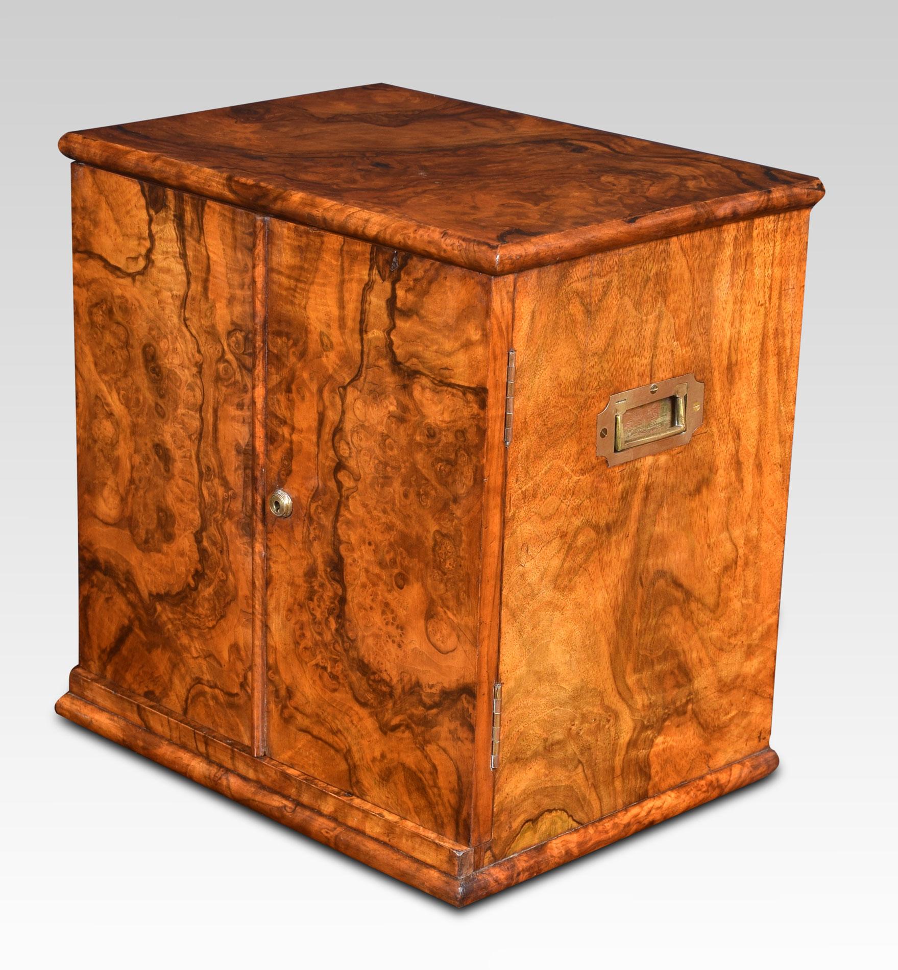 19th Century Late Victorian Figured Walnut Humidor