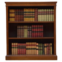 Late Victorian Figured Walnut Open Bookcase