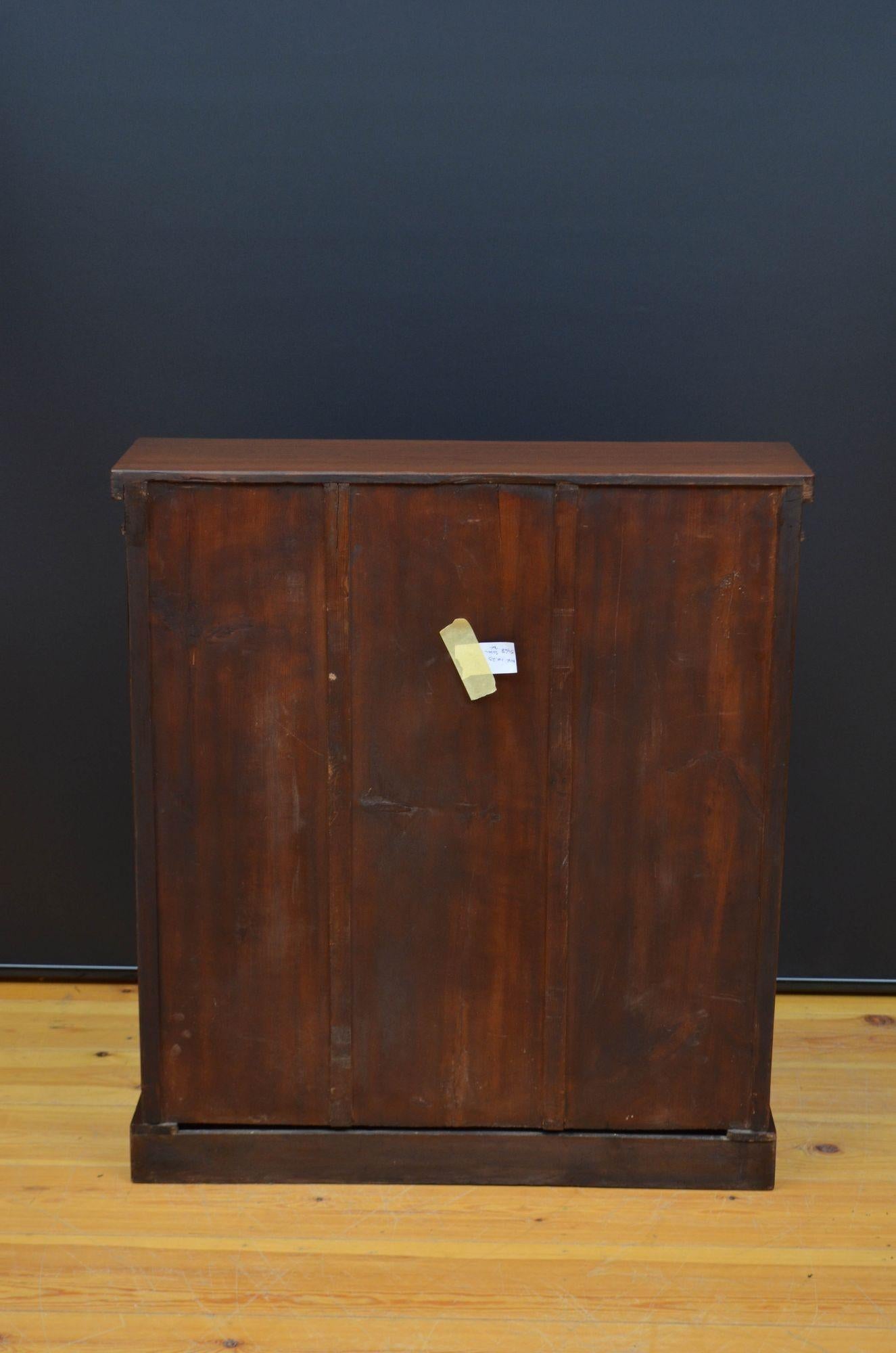 Late Victorian Figured Walnut Open Bookcase H95cm For Sale 9
