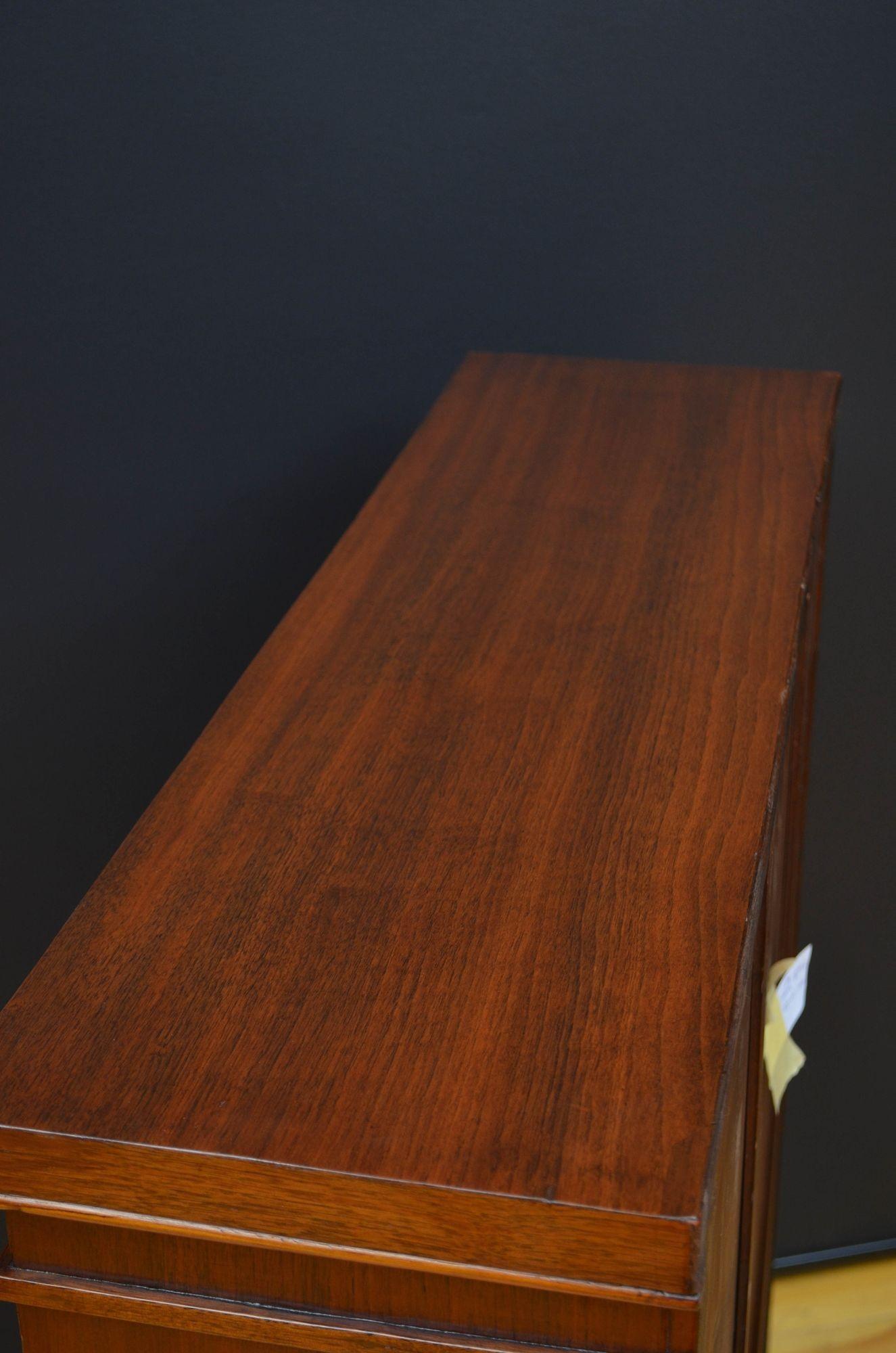Late Victorian Figured Walnut Open Bookcase H95cm 2
