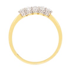 Late Victorian Five-Stone 0.50 Carat Old Cut Diamond Ring, circa 1900s