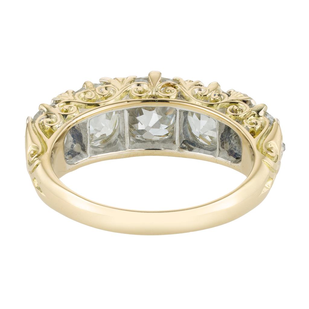 victorian 5 stone diamond ring