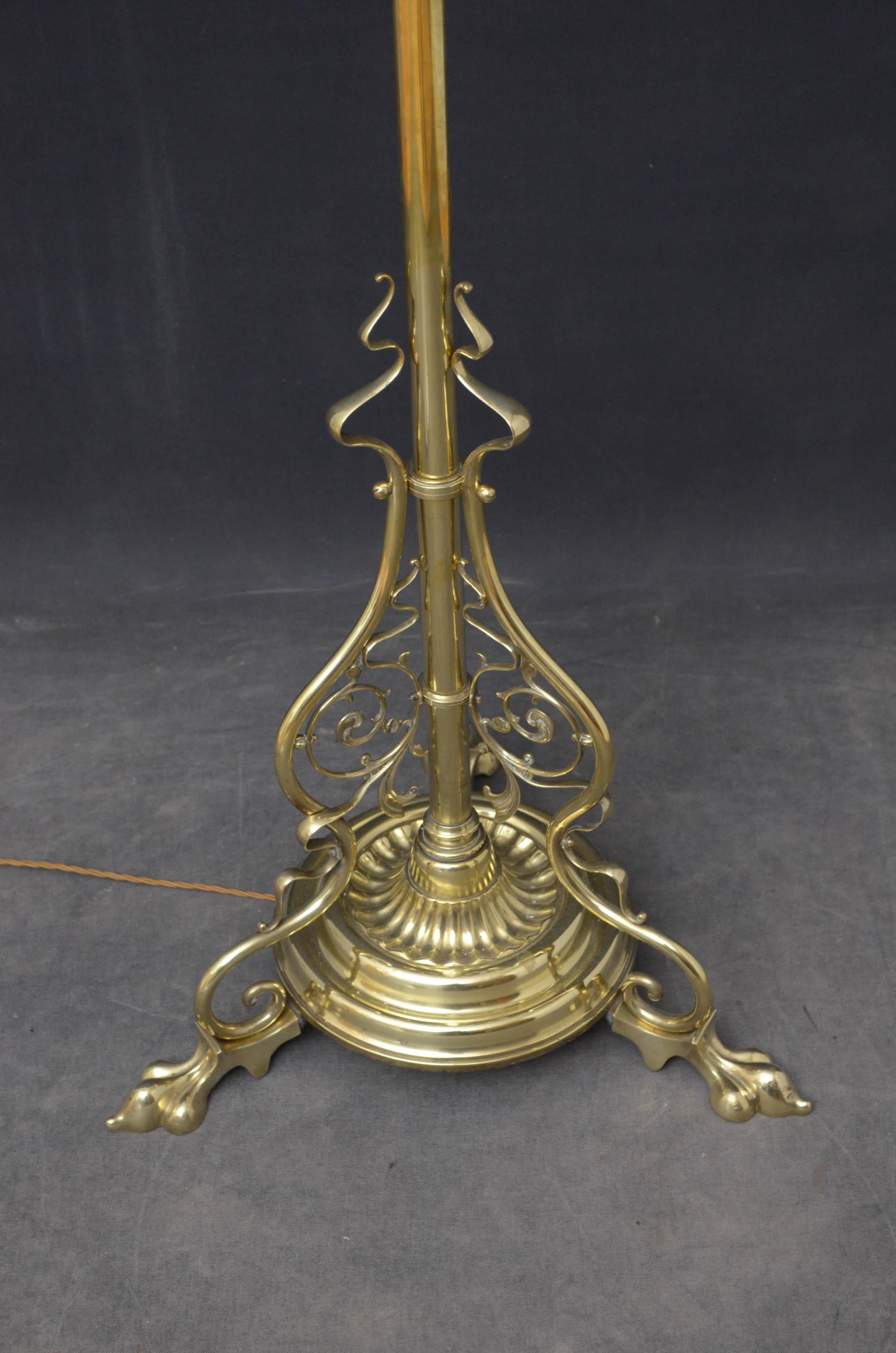 English Late Victorian Floor Lamp